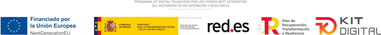 Financiado por la Unión Europea – NextGenerationEU. Programa Kit Digital, Gobierno de España, red.es, Plan de Recuperación, Transformación y Resiliencia.